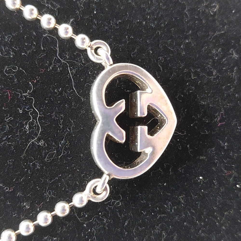Gucci Interlocking G's Italian Luxury Necklace 925 Sterling Silver - Picture 2 of 3